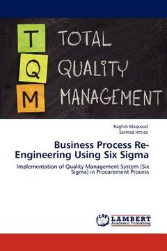 portada business process re-engineering using six sigma (en Inglés)