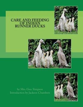 portada Care and Feeding of Indian Runner Ducks (en Inglés)
