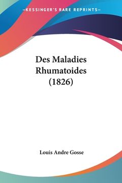 portada Des Maladies Rhumatoides (1826) (in French)