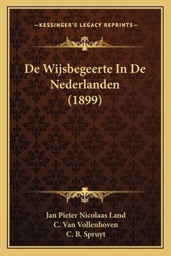 portada De Wijsbegeerte In De Nederlanden (1899)