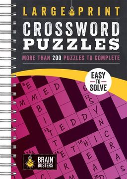 portada Large Print Crossword Puzzles Volume 2: 200+ Puzzles for Adults - Includes Spiral Bound (en Inglés)