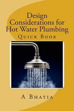 portada Design Considerations for Hot Water Plumbing: Quick Book (en Inglés)