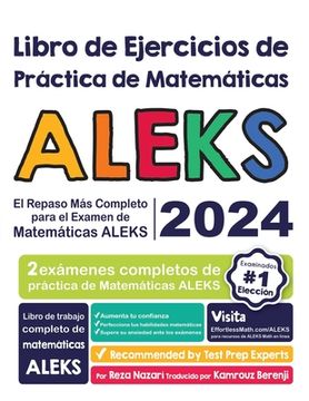 portada Libro de Ejercicios de Práctica de Matemáticas ALEKS: El Repaso Más Completo para el Examen de Matemáticas ALEKS