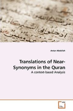 portada translations of near-synonyms in the quran (en Inglés)