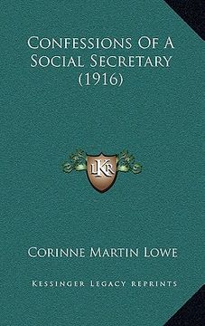 portada confessions of a social secretary (1916) (en Inglés)