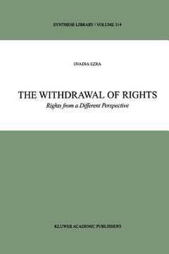 portada the withdrawal of rights: rights from a different perspective (en Inglés)