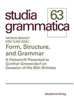 portada Form, Structure, and Grammar (Studia Grammatica) (en Inglés)