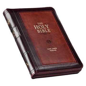 portada Kjv Holy Bible, Compact Faux Leather red Letter Edition - Ribbon Marker, King James Version, Burgundy (en Inglés)