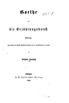 portada Goethe und die Erzählungskunst (German Edition)