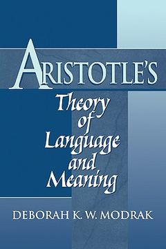 portada Aristotle's Theory of Language and Meaning (en Inglés)