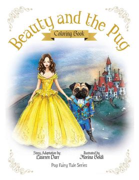 portada Beauty and the pug Coloring Book (en Inglés)