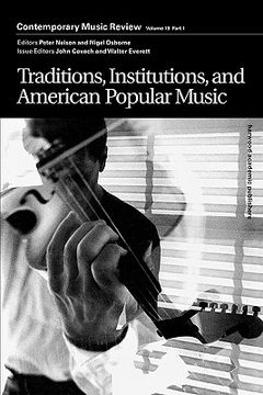 portada traditions, institutions, and american popular tradition: a special issue of the journal contemporary music review (in English)