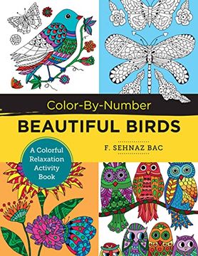 portada Color-By-Number Beautiful Birds: A Colorful Relaxation Activity Book (New Shoe Press) (en Inglés)