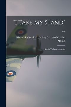portada "I Take My Stand" ...: Radio Talks on America (in English)