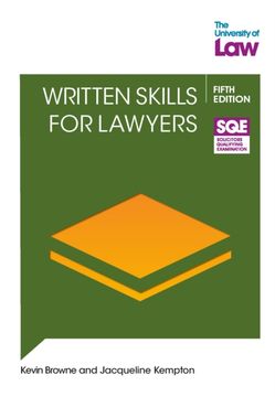 portada SQE2 Written Skills for Lawyers 5e