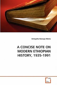 portada a concise note on modern ethiopian history, 1935-1991 (en Inglés)