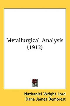 portada metallurgical analysis (1913) (in English)
