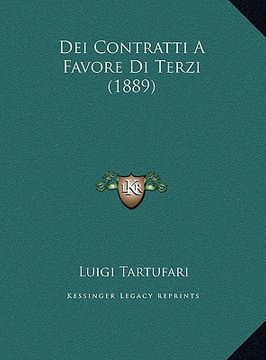 portada Dei Contratti A Favore Di Terzi (1889) (en Italiano)