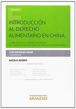 portada Introducción al derecho alimentario en China (Monografía)