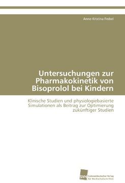 portada Untersuchungen zur Pharmakokinetik von Bisoprolol bei Kindern