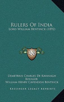 portada rulers of india: lord william bentinck (1892) (en Inglés)
