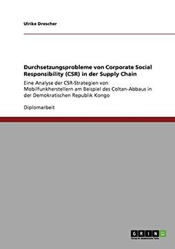 portada Durchsetzungsprobleme von Corporate Social Responsibility (CSR) in der Supply Chain (German Edition)