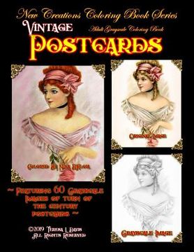 portada New Creations Coloring Book Series: Vintage Postcards: Ladies (in English)