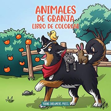 portada Animales de Granja Libro de Colorear: Para Niños de 4 a 8 Años: 5 (Cuadernos Para Colorear Niños)