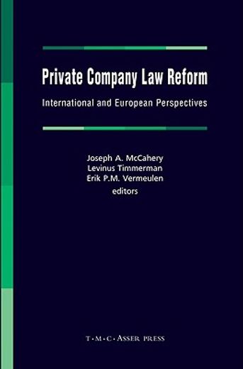 private company law reform,international and european perspectives