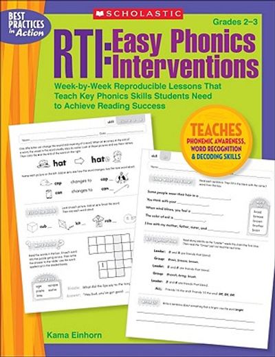 rti: easy phonics interventions,grades 2-3 (en Inglés)