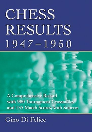 chess results, 1947-1950,a comprehensive record with 980 tournament crosstables and 155 match scores with sources