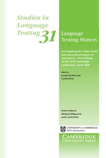 Language Testing Matters (Studies in Language Testing) (en Inglés)