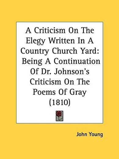 a criticism on the elegy written in a co