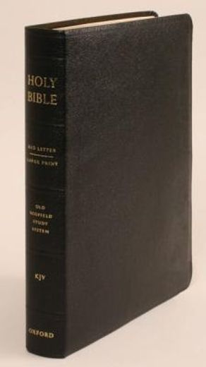 the old scofield study bible,king james version, black genuine leather