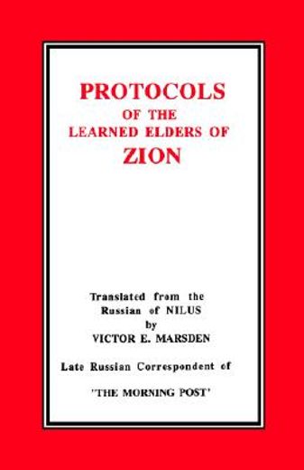 the protocols of the learned elders of zion (en Inglés)