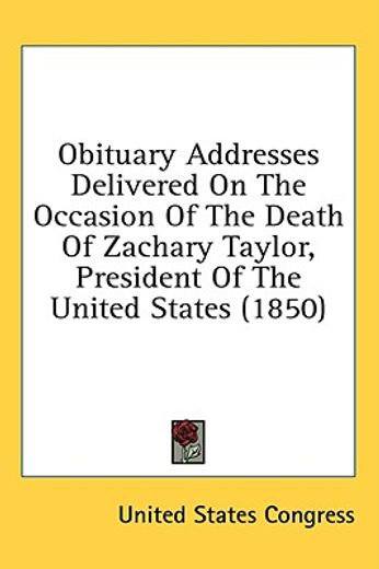 obituary addresses delivered on the occa