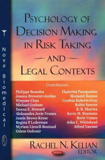psychology of decision making in risk taking and legal contexts