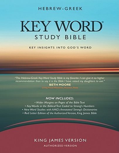 hebrew-greek key word study bible,king james version, wider margins (en Inglés)