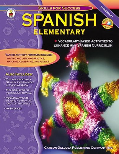 Spanish, Grades k - 5: Elementary (Skills for Success Series) (en Inglés)