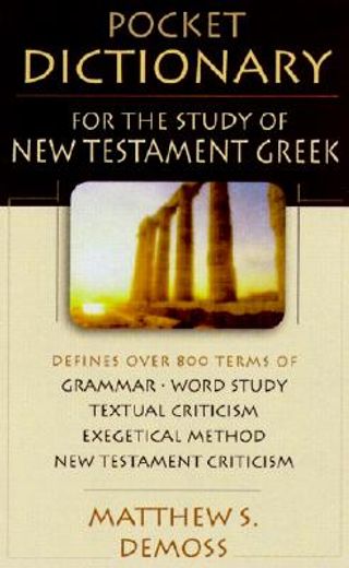 pocket dictionary for the study of new testament greek (en Inglés)