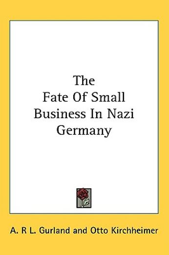 the fate of small business in nazi germany
