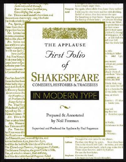 the applause first folio of shakespeare in modern type