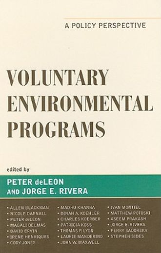 voluntary environmental programs,a policy perspective