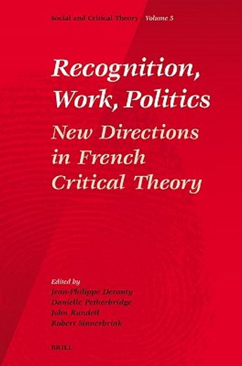 Recognition, Work, Politics: New Directions in French Critical Theory