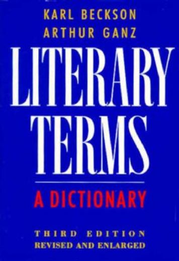literary terms,a dictionary