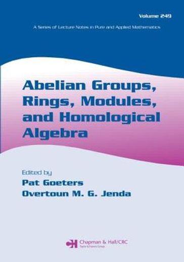 Abelian Groups, Rings, Modules, and Homological Algebra (en Inglés)