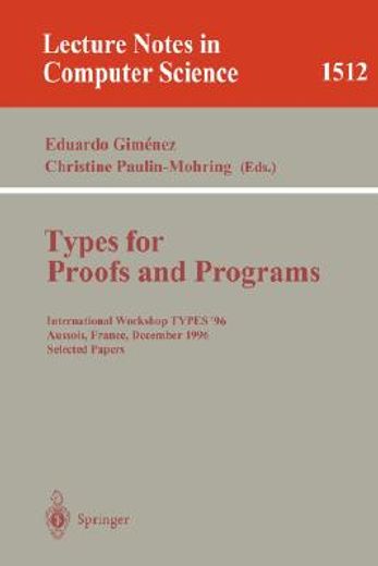 types for proofs and programs