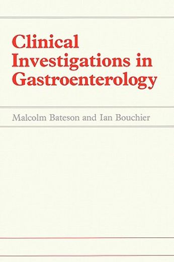 clinical investigation in gastroenterology (en Inglés)