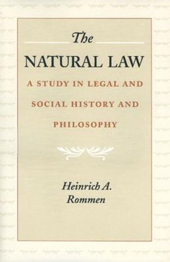 the natural law,a study in legal and social history and philosophy (en Inglés)