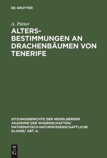 Altersbestimmungen an Drachenbäumen von Tenerife (in German)